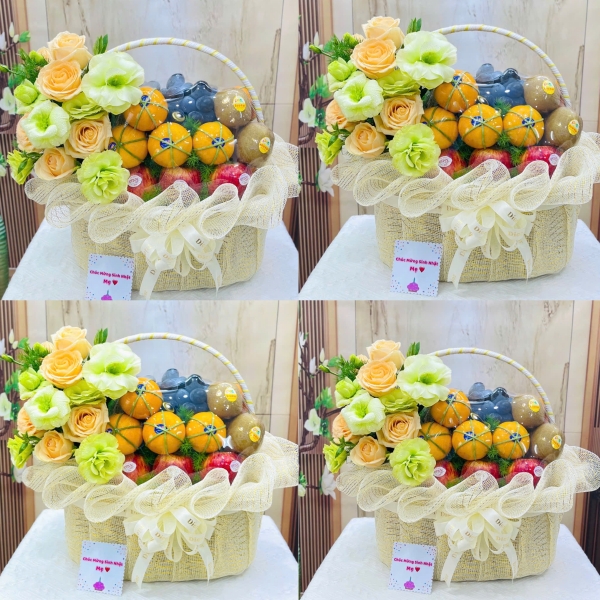 lẵng trái cây khai trương Nhà Bè